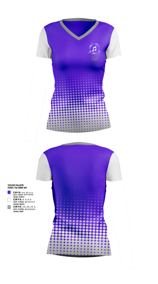 Womens Short Sleeve Vneck Shirt, Lynhurst Bands, Spirit Store, Teamtime, Team time, sublimation, custom sports apparel, team uniforms, spirit wear, spiritwear, sports uniforms, custom shirts, team store, custom team store, fundraiser sports, apparel fundraiser