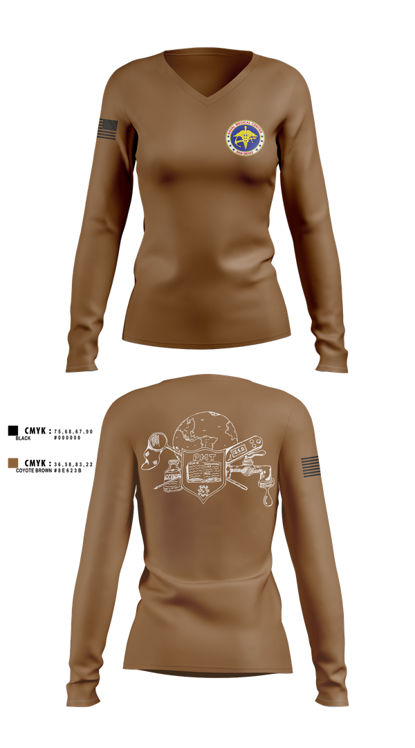 Womens Long Sleeve Vneck Shirt, , Navy, Teamtime, Team time, sublimation, custom sports apparel, team uniforms, spirit wear, spiritwear, sports uniforms, custom shirts, team store, custom team store, fundraiser sports, apparel fundraiser