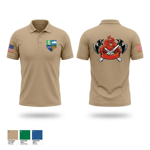 Short Sleeve Performance Polo, N.Bryan, Fire Department, Teamtime, Team time, sublimation, custom sports apparel, team uniforms, spirit wear, spiritwear, sports uniforms, custom shirts, team store, custom team store, fundraiser sports, apparel fundraiser