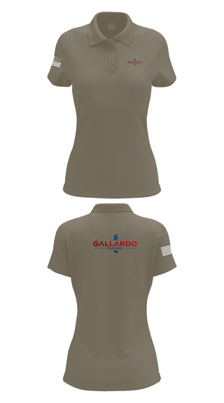 Womens Short Sleeve Performance Polo, Gallardo Floor’s, Army, Teamtime, Team time, sublimation, custom sports apparel, team uniforms, spirit wear, spiritwear, sports uniforms, custom shirts, team store, custom team store, fundraiser sports, apparel fundraiser