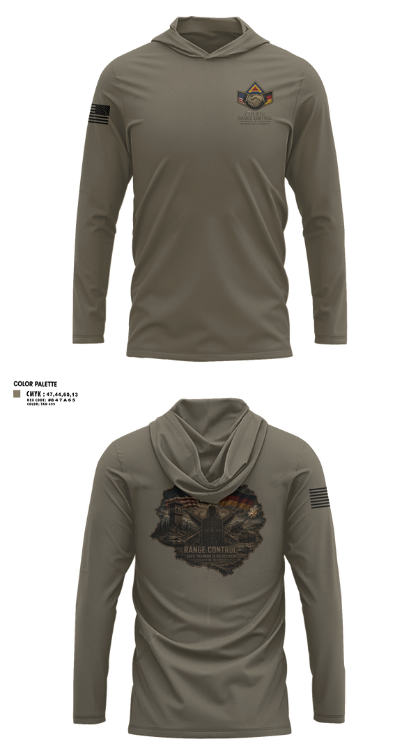 Long Sleeve Hooded Sun Shirt, 7TH ATC, Army, Teamtime, Team time, sublimation, custom sports apparel, team uniforms, spirit wear, spiritwear, sports uniforms, custom shirts, team store, custom team store, fundraiser sports, apparel fundraiser