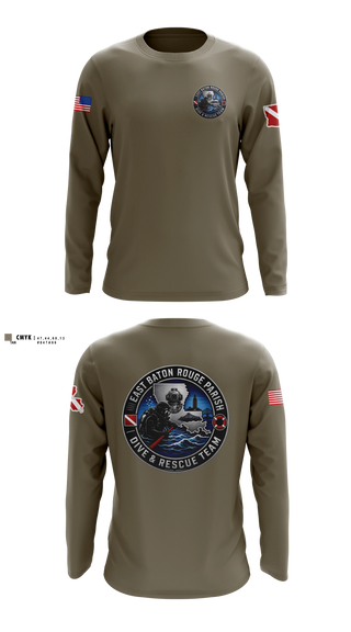 Long Sleeve Performance Shirt, East Baton Rouge Parish Dive & Rescue Team, Fire Department, Teamtime, Team time, sublimation, custom sports apparel, team uniforms, spirit wear, spiritwear, sports uniforms, custom shirts, team store, custom team store, fundraiser sports, apparel fundraiser