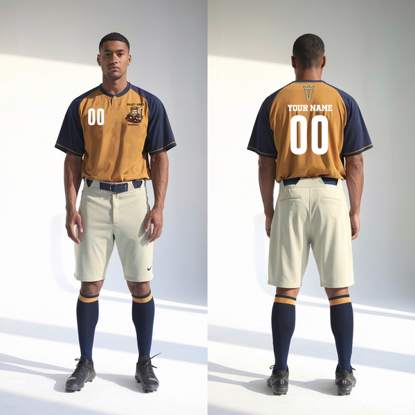 Full Button Baseball Jersey, Valley Kings, Baseball, Teamtime, Team time, sublimation, custom sports apparel, team uniforms, spirit wear, spiritwear, sports uniforms, custom shirts, team store, custom team store, fundraiser sports, apparel fundraiser