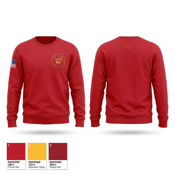 Crew Neck Sweatshirt, Strawn VFD, Fire Department, Teamtime, Team time, sublimation, custom sports apparel, team uniforms, spirit wear, spiritwear, sports uniforms, custom shirts, team store, custom team store, fundraiser sports, apparel fundraiser