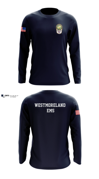 Long Sleeve Performance Shirt, Westmoreland  EMS, EMS/EMT, Teamtime, Team time, sublimation, custom sports apparel, team uniforms, spirit wear, spiritwear, sports uniforms, custom shirts, team store, custom team store, fundraiser sports, apparel fundraiser