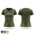 Atlien Women's Short Sleeve V-neck Shirt - 1