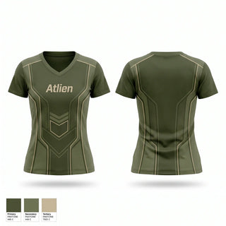 Womens Short Sleeve Vneck Shirt, Atlien, Baseball, Teamtime, Team time, sublimation, custom sports apparel, team uniforms, spirit wear, spiritwear, sports uniforms, custom shirts, team store, custom team store, fundraiser sports, apparel fundraiser