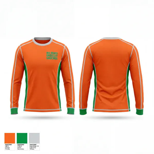 Long Sleeve Performance Shirt, Rio Bravo Greeley Gauchos, Women's Basketball, Teamtime, Team time, sublimation, custom sports apparel, team uniforms, spirit wear, spiritwear, sports uniforms, custom shirts, team store, custom team store, fundraiser sports, apparel fundraiser