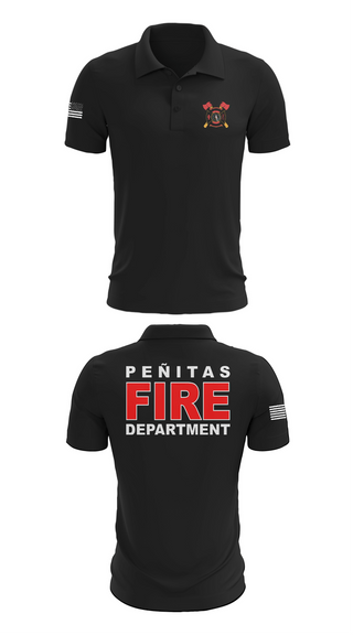 Short Sleeve Performance Polo, Peñitas Fire Department, Fire Department, Teamtime, Team time, sublimation, custom sports apparel, team uniforms, spirit wear, spiritwear, sports uniforms, custom shirts, team store, custom team store, fundraiser sports, apparel fundraiser