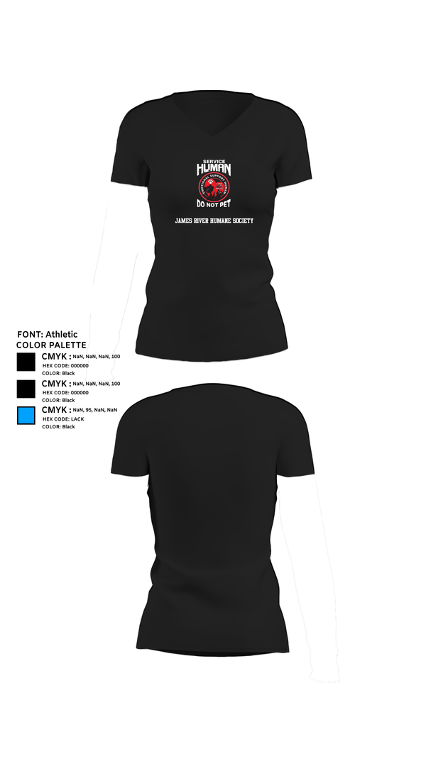 Womens Short Sleeve Vneck Shirt, James River Humane Society, , Teamtime, Team time, sublimation, custom sports apparel, team uniforms, spirit wear, spiritwear, sports uniforms, custom shirts, team store, custom team store, fundraiser sports, apparel fundraiser