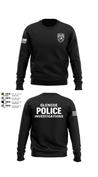 Crew Neck Sweatshirt, Glencoe Investigations, Police, Teamtime, Team time, sublimation, custom sports apparel, team uniforms, spirit wear, spiritwear, sports uniforms, custom shirts, team store, custom team store, fundraiser sports, apparel fundraiser