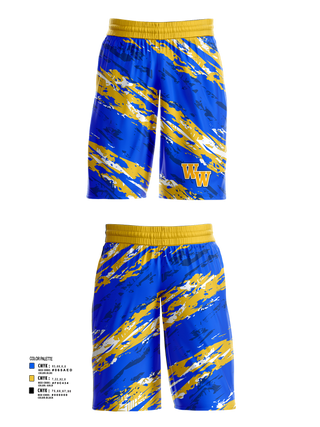 Womens Basketball Shorts, Washington-Wilkes Comprehensive High School Basketball, Women's Basketball, Teamtime, Team time, sublimation, custom sports apparel, team uniforms, spirit wear, spiritwear, sports uniforms, custom shirts, team store, custom team store, fundraiser sports, apparel fundraiser