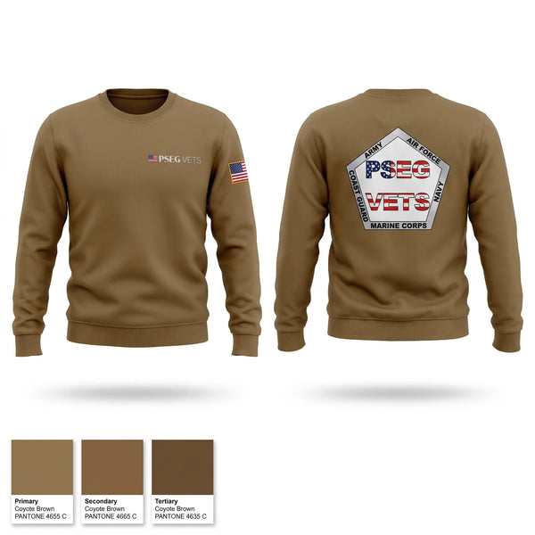 Crew Neck Sweatshirt, PSEG VETS, Army, Teamtime, Team time, sublimation, custom sports apparel, team uniforms, spirit wear, spiritwear, sports uniforms, custom shirts, team store, custom team store, fundraiser sports, apparel fundraiser
