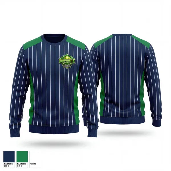 Crew Neck Sweatshirt, Kryptonite, Baseball, Teamtime, Team time, sublimation, custom sports apparel, team uniforms, spirit wear, spiritwear, sports uniforms, custom shirts, team store, custom team store, fundraiser sports, apparel fundraiser