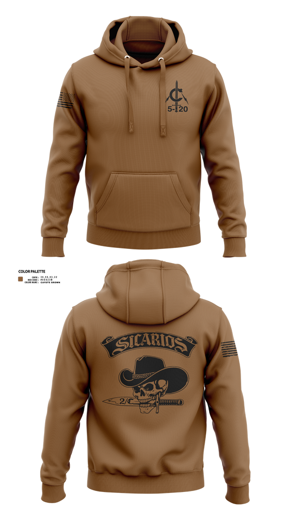 Hoodie, 2/C Sicarios, Army, Teamtime, Team time, sublimation, custom sports apparel, team uniforms, spirit wear, spiritwear, sports uniforms, custom shirts, team store, custom team store, fundraiser sports, apparel fundraiser