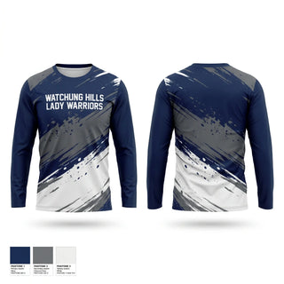 Long Sleeve Performance Shirt, Watchung Hills Lady Warriors, Softball, Teamtime, Team time, sublimation, custom sports apparel, team uniforms, spirit wear, spiritwear, sports uniforms, custom shirts, team store, custom team store, fundraiser sports, apparel fundraiser