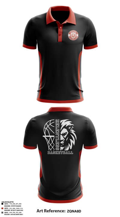 Relentless Basketball Club 82700857 Short Sleeve Performance Polo - 1