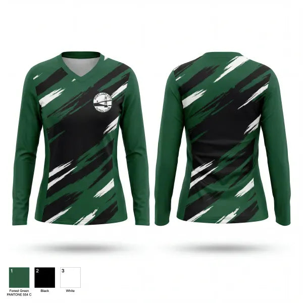 Womens Long Sleeve Vneck Shirt, Portland City Futsal Club, Men's Soccer, Teamtime, Team time, sublimation, custom sports apparel, team uniforms, spirit wear, spiritwear, sports uniforms, custom shirts, team store, custom team store, fundraiser sports, apparel fundraiser