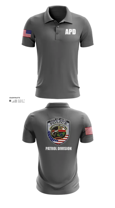Alma Police Department 36149502 Short Sleeve Performance Polo - 21