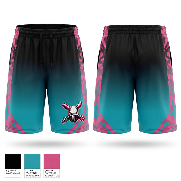 Athletic Shorts With Pockets, Chicago Heights Punishers, Softball, Teamtime, Team time, sublimation, custom sports apparel, team uniforms, spirit wear, spiritwear, sports uniforms, custom shirts, team store, custom team store, fundraiser sports, apparel fundraiser