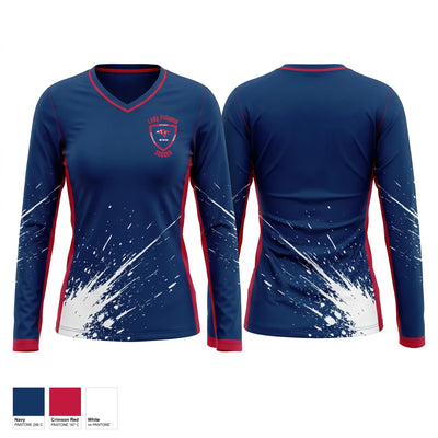 Benjamin O. Davis High School Soccer Women's Long Sleeve V-neck Shirt - 1