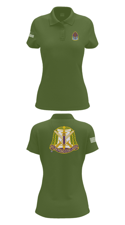 322 civil affairs brigade 15176407 Women's Short Sleeve Performance Polo  - 55