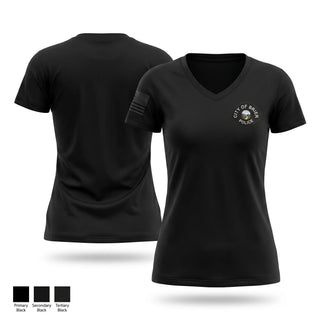 Womens Short Sleeve Vneck Shirt, Brier Police Department, Police, Teamtime, Team time, sublimation, custom sports apparel, team uniforms, spirit wear, spiritwear, sports uniforms, custom shirts, team store, custom team store, fundraiser sports, apparel fundraiser