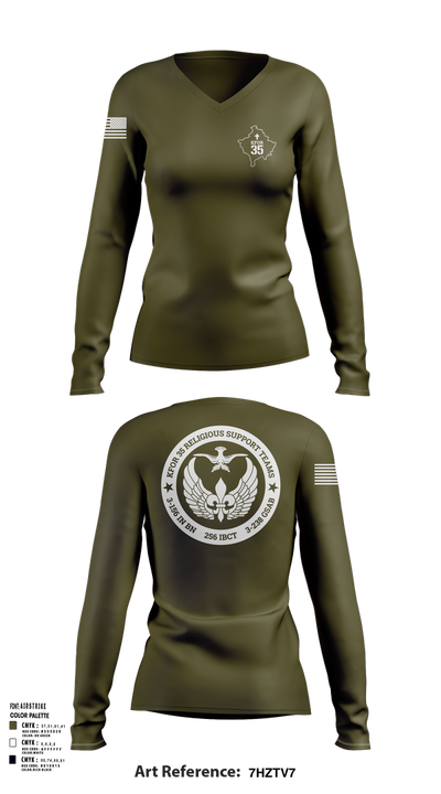 3-156 15522771 Women's Long Sleeve V-neck Shirt - 58