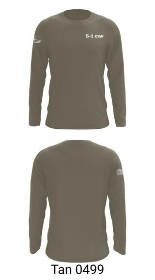 Long Sleeve Performance Shirt, 5-1 cav, Army, Teamtime, Team time, sublimation, custom sports apparel, team uniforms, spirit wear, spiritwear, sports uniforms, custom shirts, team store, custom team store, fundraiser sports, apparel fundraiser