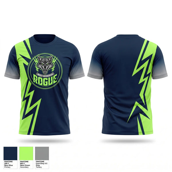 Short Sleeve Performance Shirt, West Michigan Rogue, Men's Basketball, Teamtime, Team time, sublimation, custom sports apparel, team uniforms, spirit wear, spiritwear, sports uniforms, custom shirts, team store, custom team store, fundraiser sports, apparel fundraiser