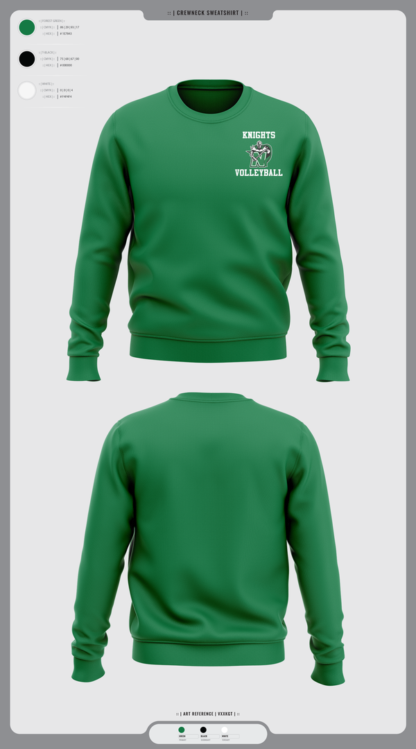 Crew Neck Sweatshirt, Nordonia Knights Volleyball, Men's Volleyball, Teamtime, Team time, sublimation, custom sports apparel, team uniforms, spirit wear, spiritwear, sports uniforms, custom shirts, team store, custom team store, fundraiser sports, apparel fundraiser