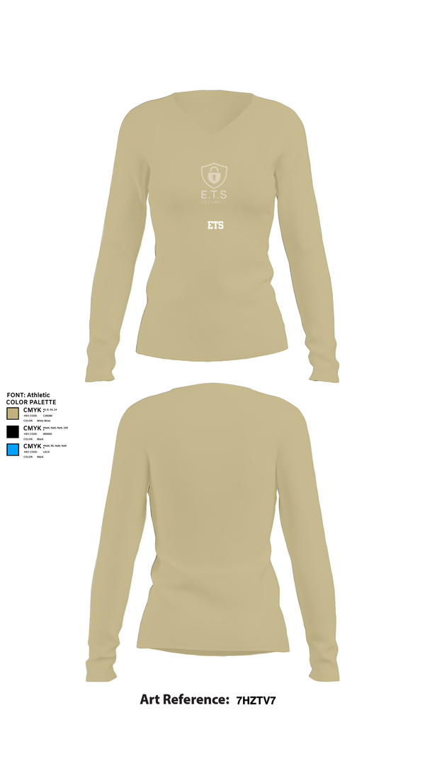 Womens Long Sleeve Vneck Shirt, ETS, , Teamtime, Team time, sublimation, custom sports apparel, team uniforms, spirit wear, spiritwear, sports uniforms, custom shirts, team store, custom team store, fundraiser sports, apparel fundraiser