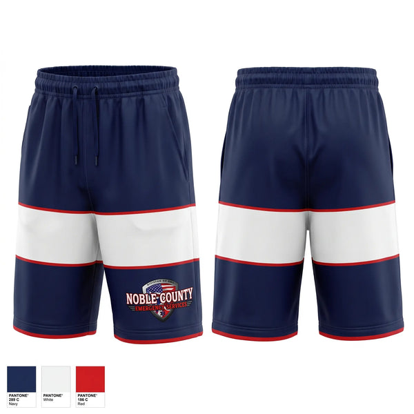 Athletic Shorts With Pockets, Noble County Emergency Services, EMS/EMT, Teamtime, Team time, sublimation, custom sports apparel, team uniforms, spirit wear, spiritwear, sports uniforms, custom shirts, team store, custom team store, fundraiser sports, apparel fundraiser