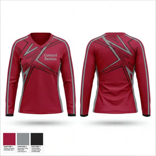 Womens Long Sleeve Vneck Shirt, Concord Raiders, Women's Lacrosse, Teamtime, Team time, sublimation, custom sports apparel, team uniforms, spirit wear, spiritwear, sports uniforms, custom shirts, team store, custom team store, fundraiser sports, apparel fundraiser