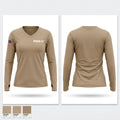 1099th TD 11373724 Women's Long Sleeve V-neck Shirt - 1