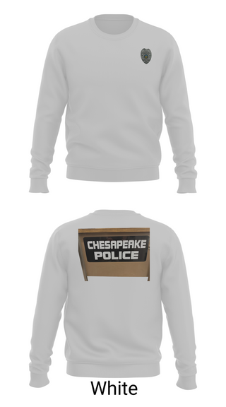 Crew Neck Sweatshirt, Chesapeake Police, Police, Teamtime, Team time, sublimation, custom sports apparel, team uniforms, spirit wear, spiritwear, sports uniforms, custom shirts, team store, custom team store, fundraiser sports, apparel fundraiser