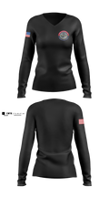 MCAS Miramar Emergency Dispatch Women's Long Sleeve V-neck Shirt - 3