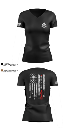 Womens Short Sleeve Vneck Shirt, 661st ECC, , Teamtime, Team time, sublimation, custom sports apparel, team uniforms, spirit wear, spiritwear, sports uniforms, custom shirts, team store, custom team store, fundraiser sports, apparel fundraiser