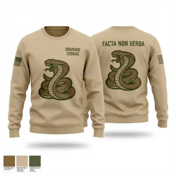 Crew Neck Sweatshirt, 3BN/6BDE Cobras, Army, Teamtime, Team time, sublimation, custom sports apparel, team uniforms, spirit wear, spiritwear, sports uniforms, custom shirts, team store, custom team store, fundraiser sports, apparel fundraiser