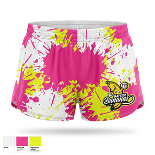 Womens Shorts, Bayside Bananas, Baseball, Teamtime, Team time, sublimation, custom sports apparel, team uniforms, spirit wear, spiritwear, sports uniforms, custom shirts, team store, custom team store, fundraiser sports, apparel fundraiser