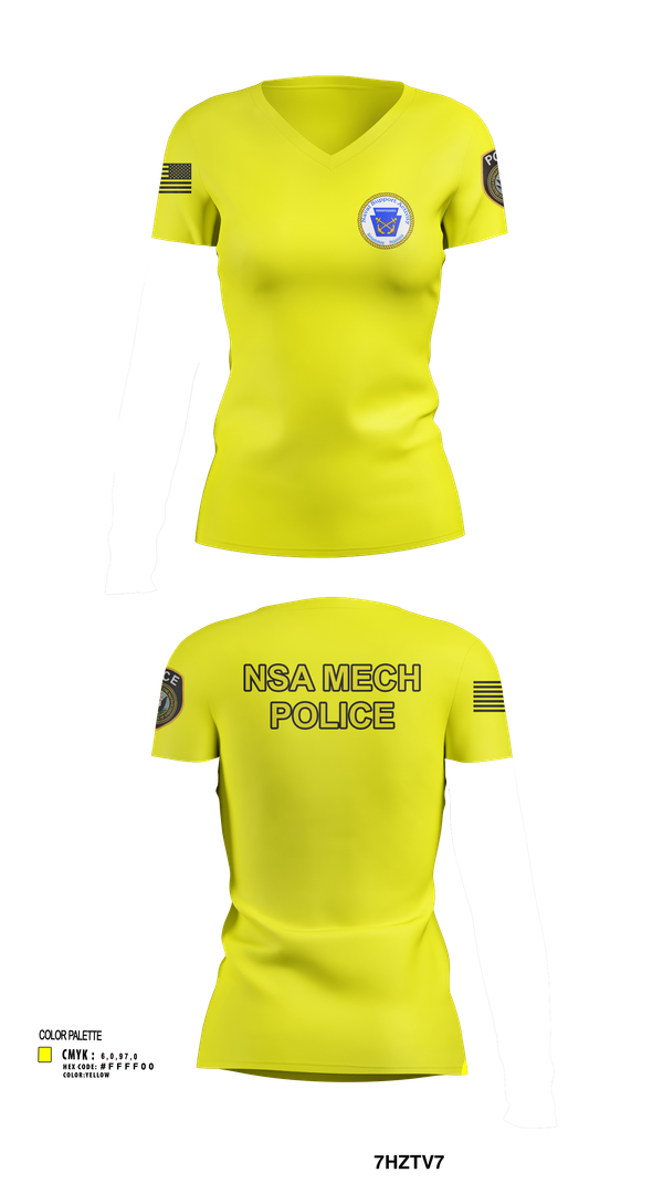 Womens Short Sleeve Vneck Shirt, NSA Mechanicsburg, , Teamtime, Team time, sublimation, custom sports apparel, team uniforms, spirit wear, spiritwear, sports uniforms, custom shirts, team store, custom team store, fundraiser sports, apparel fundraiser