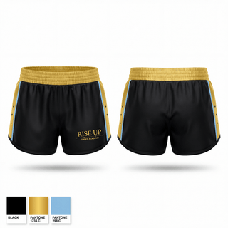 Womens Shorts, Rise Up Dance Academy, Cheer, Teamtime, Team time, sublimation, custom sports apparel, team uniforms, spirit wear, spiritwear, sports uniforms, custom shirts, team store, custom team store, fundraiser sports, apparel fundraiser