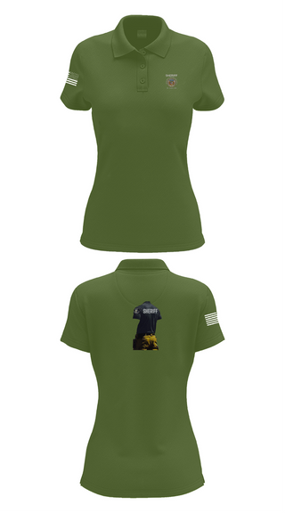 Womens Short Sleeve Performance Polo, Sheriff Transportation, , Teamtime, Team time, sublimation, custom sports apparel, team uniforms, spirit wear, spiritwear, sports uniforms, custom shirts, team store, custom team store, fundraiser sports, apparel fundraiser
