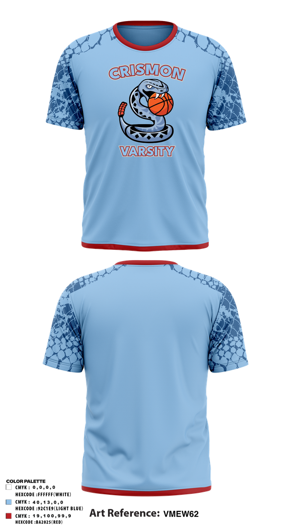 Short Sleeve Performance Shirt, Crismon Rattlers, Women's Basketball, Teamtime, Team time, sublimation, custom sports apparel, team uniforms, spirit wear, spiritwear, sports uniforms, custom shirts, team store, custom team store, fundraiser sports, apparel fundraiser