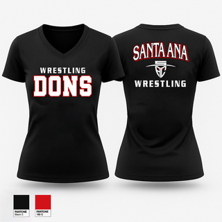 Womens Short Sleeve Vneck Shirt, DONS, Wrestling, Teamtime, Team time, sublimation, custom sports apparel, team uniforms, spirit wear, spiritwear, sports uniforms, custom shirts, team store, custom team store, fundraiser sports, apparel fundraiser