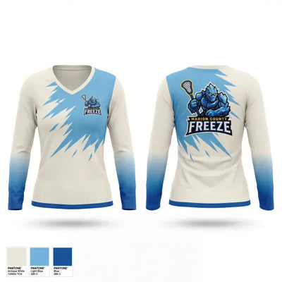Freeze Lacrosse 27904988 Women's Long Sleeve V-neck Shirt - 1