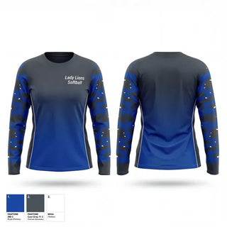 Long Sleeve Performance Shirt, Lady Lions Softball, Softball, Teamtime, Team time, sublimation, custom sports apparel, team uniforms, spirit wear, spiritwear, sports uniforms, custom shirts, team store, custom team store, fundraiser sports, apparel fundraiser