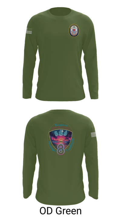 USS Bougainville CPO 89131174 Long Sleeve Performance Shirt 44