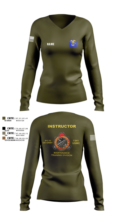 D CO 37279628 Women's Long Sleeve V-neck Shirt - 6