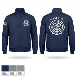 Windbreaker, West city fire, Fire Department, Teamtime, Team time, sublimation, custom sports apparel, team uniforms, spirit wear, spiritwear, sports uniforms, custom shirts, team store, custom team store, fundraiser sports, apparel fundraiser